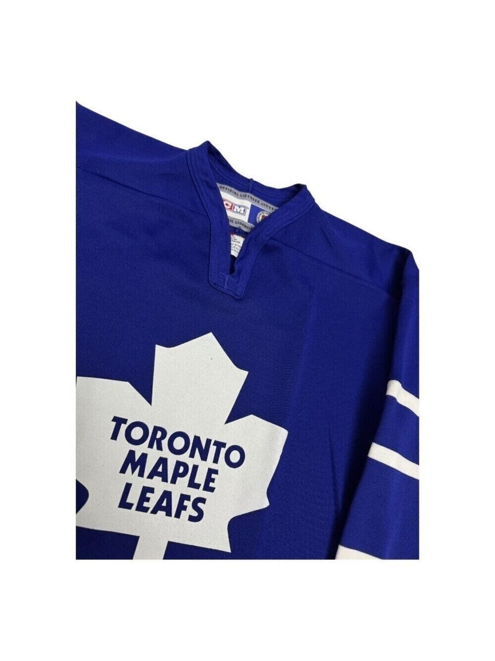 TORONTO MAPLE LEAFS NHL Vintage Y2K Blue CCM Hockey Jersey Youth L/XL - Picture 4 of 5